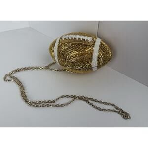 Judith Leiber Crystal Football Minaudiere Bag